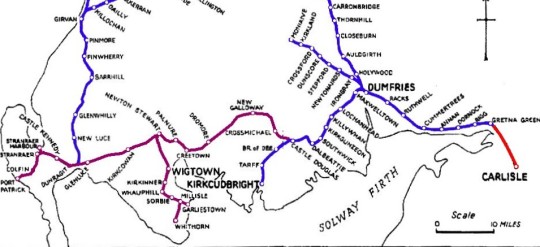 The railway system in Galloway pre-1965