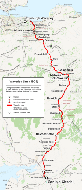Waverely Line before Closure